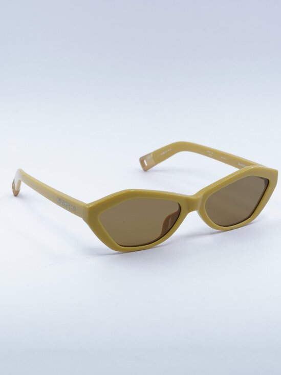 Jacquemus BAMBINO JAC/42 C7 Sunglasses Shiny Banana Cat Eye Frame, Brown Lenses - Picture 1 of 11